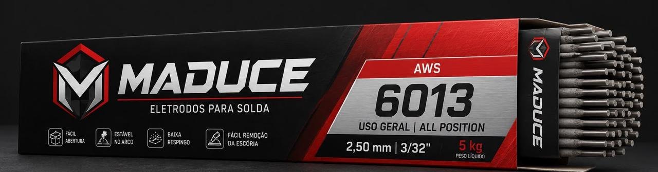 Caixa de eletrodos Maduce AWS 6013, 2,50mm, 5kg, uso geral